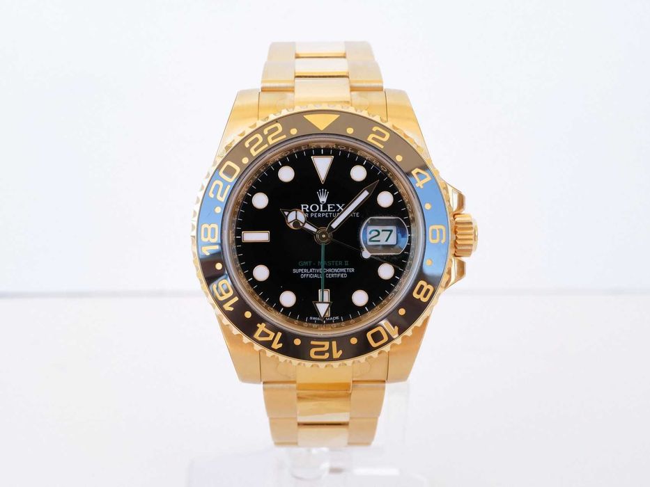 Rolex GMT-Master II 18K Yellow Gold Black Dial 40 NEW