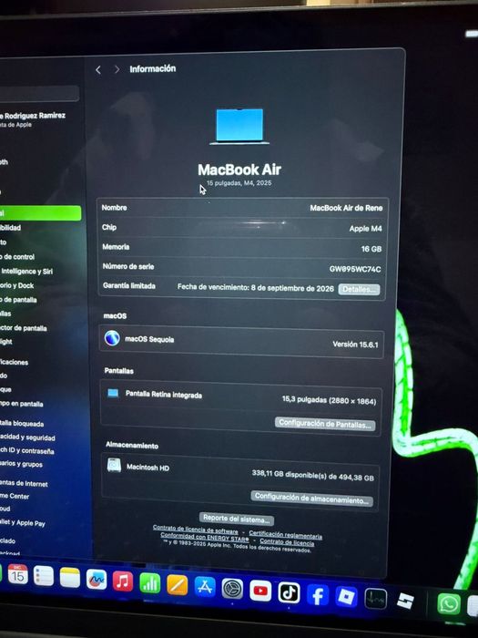 Apple MacBook Air M4 2025 na gwarancji