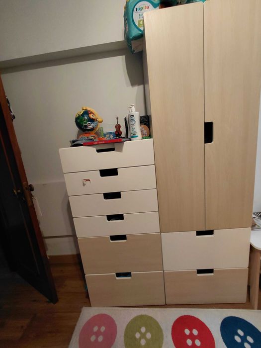 Conjunto Guarda Roupa + Módulo de Gavetas Ikea