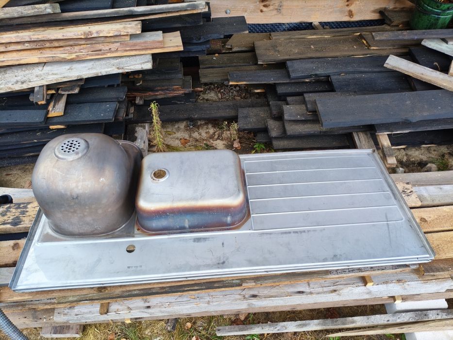 DUŻY i głęboki 2.komorowy zlew  200x60