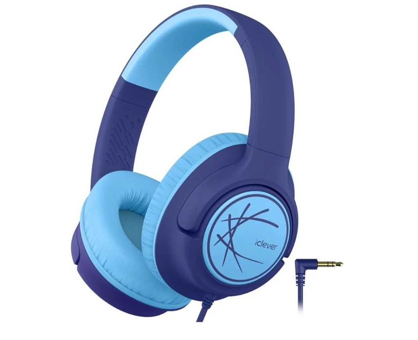 Słuchawki nauszne dla dzieci IClever IC-HS26 niebieskie przewodowe