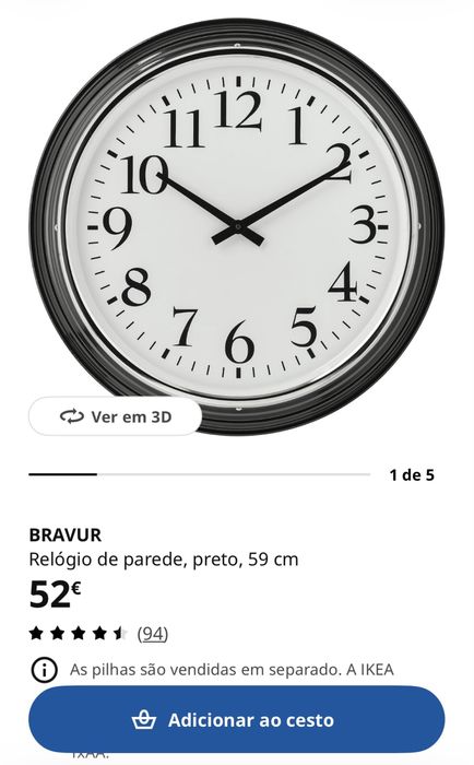 Relogio parede ikea