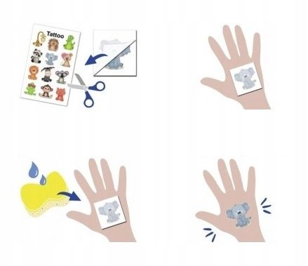 Tatuaże Zmywalne Dla Dzieci Wesołe Zwierzątka Panda
