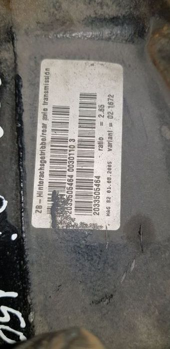 Diferencial Mercedes 220 CDI E220 C220 W203 W209 W211 Relação 2.65