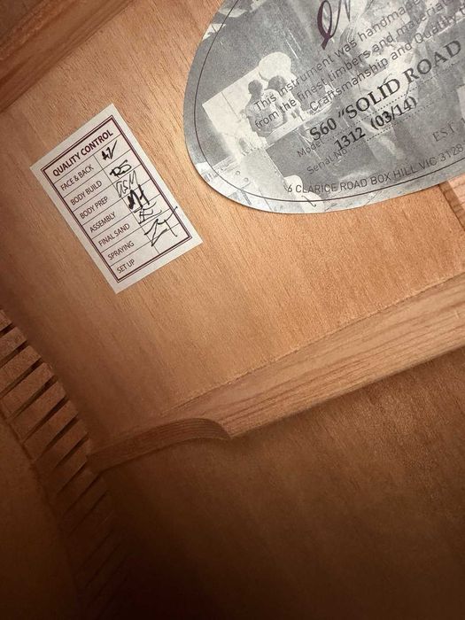 Maton SRS S60 Swierk Sitka Klon Palisander Indyjski Grover Dreadnought Akustyczna Gitara akustyczna Australia Mahon