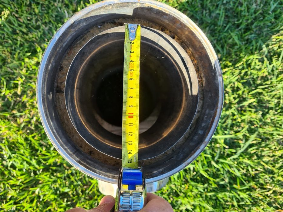 Tê duplo inox para evacuação de fumos 150mm 200mm