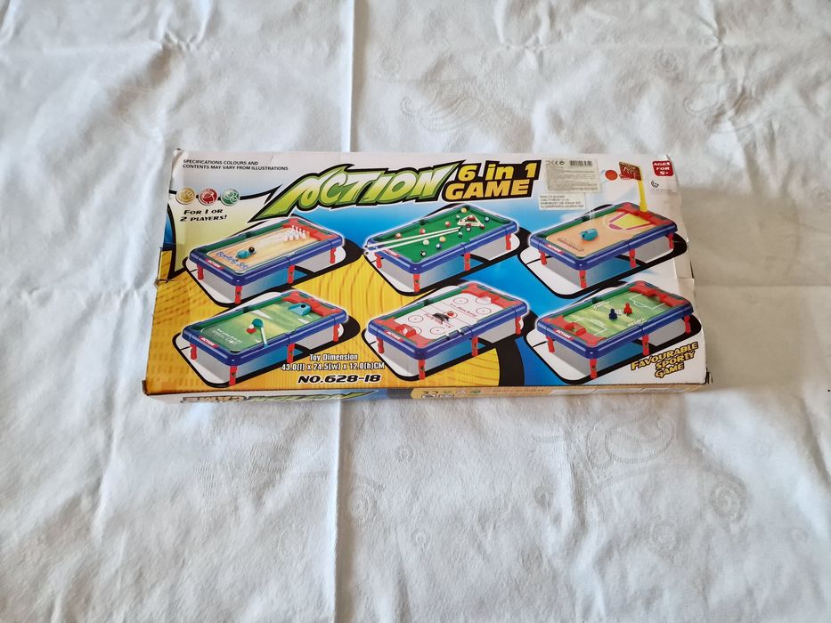 Mini tabuleiro de jogos 6 em 1