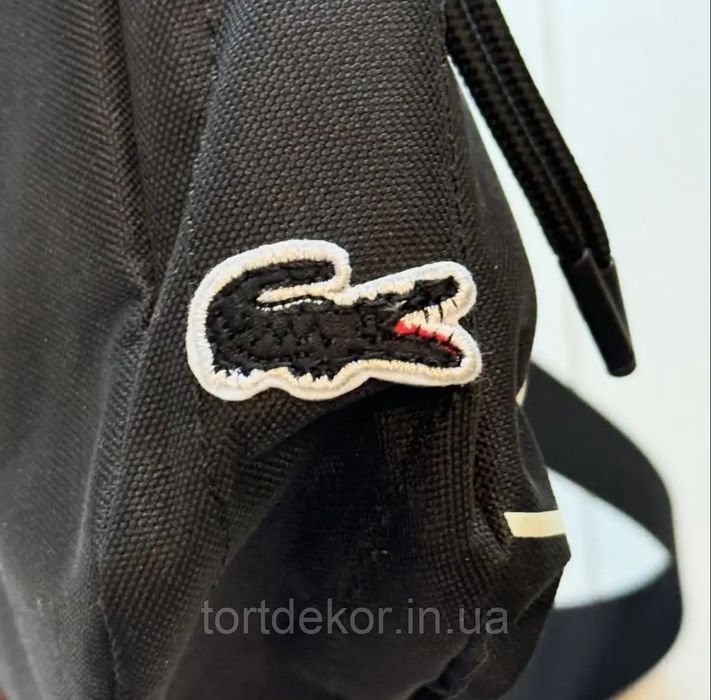 Сумка через плече Lacoste синя, чорна.
