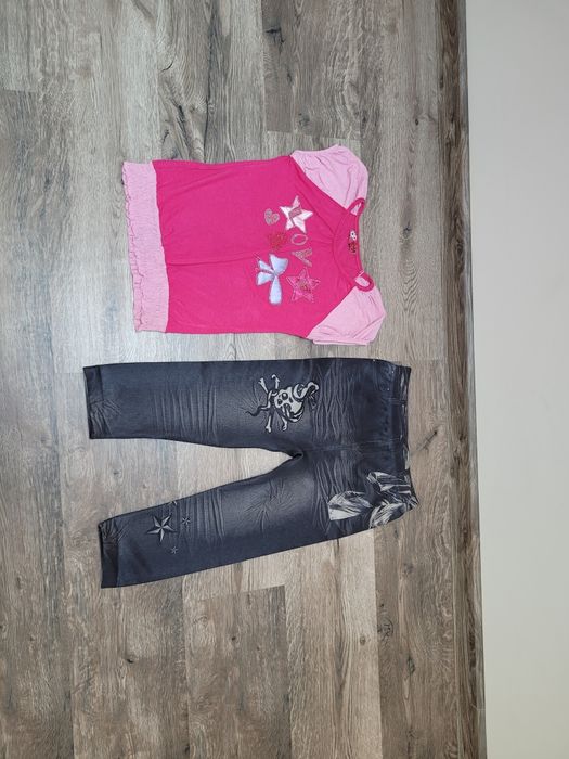 Nowy zestaw koszulka leginsy 146/152