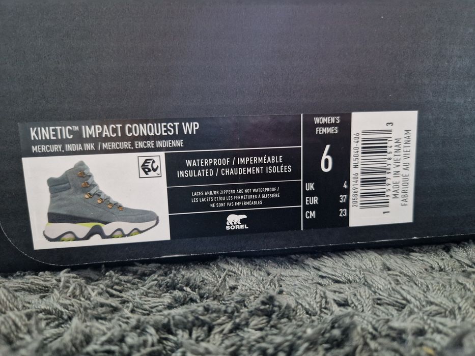 DZIECIĘCE zimowe/śniegowce firmy SOREL Kinetic Impact Conquest WP roz 37