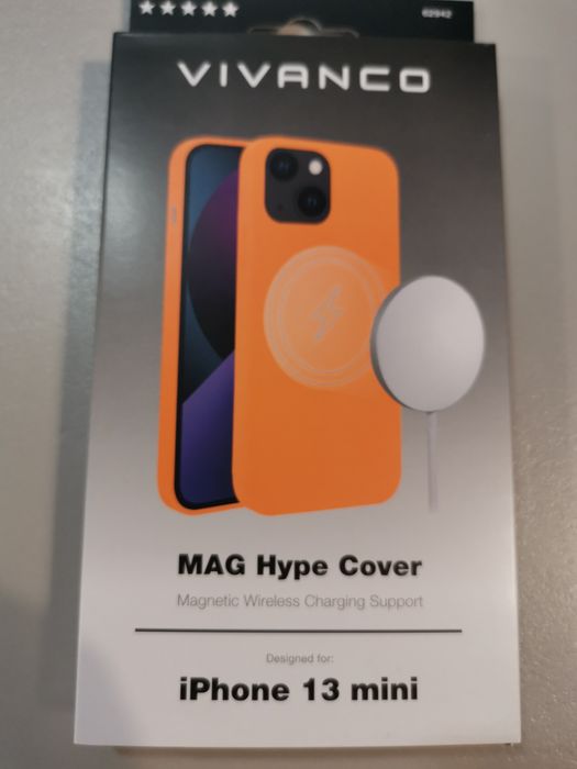 Etui plecki case nakładka do Apple Iphone 13 mini Pomarańczowe Magsafe