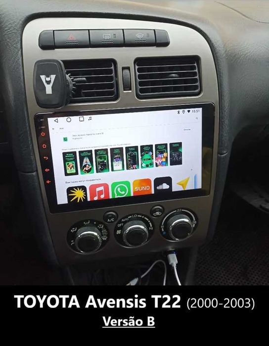 (NOVO) Rádio 2DIN 9" Toyota AVENSIS T22 (T220) • Android [4+64GB]