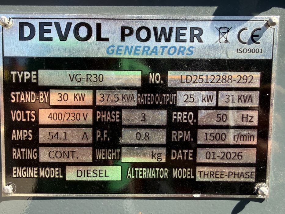 Gerador insonorizado 30 kva trifasico