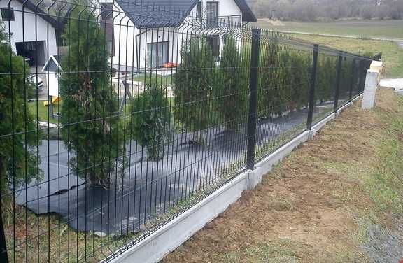 Ogrodzenie panelowe podmurówka montaż panele ogrodzeniowe brama oc+ral