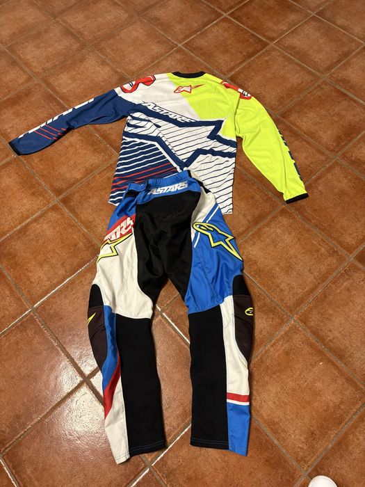 Equipamento fato alpinestars motocross enduro cross mota moto