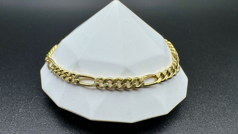 Złota bransoletka "FIGARO"; próba: 14ct 585, waga: 5,87g, długość: 16 cm