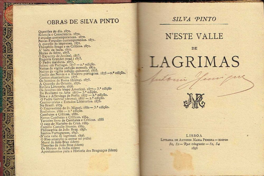 14356
	
N'este valle de lagrimas 
de Silva Pinto