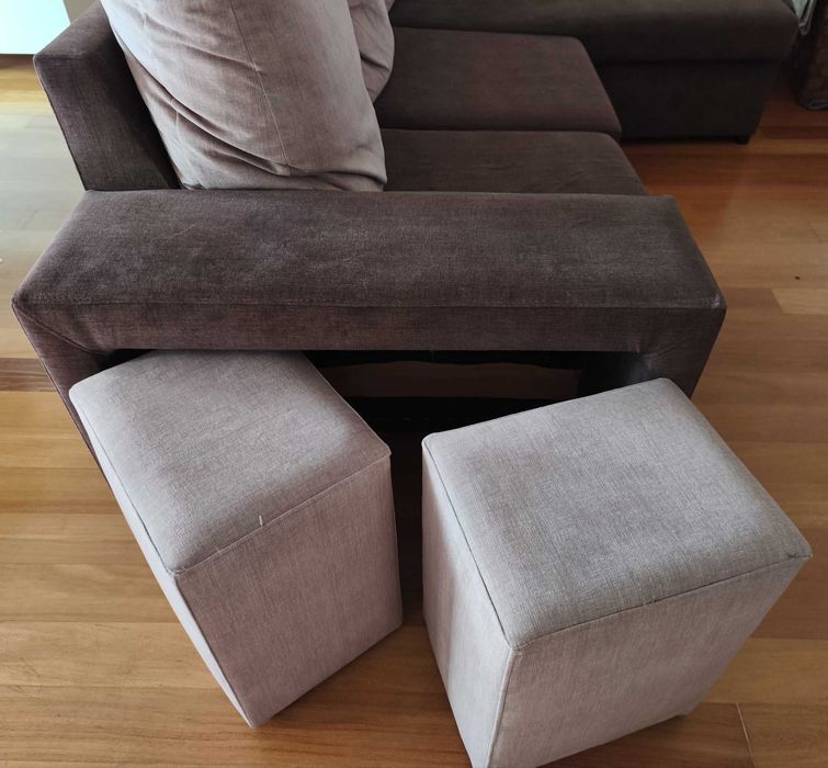 Sofá 3 lugares c/ chaise longue