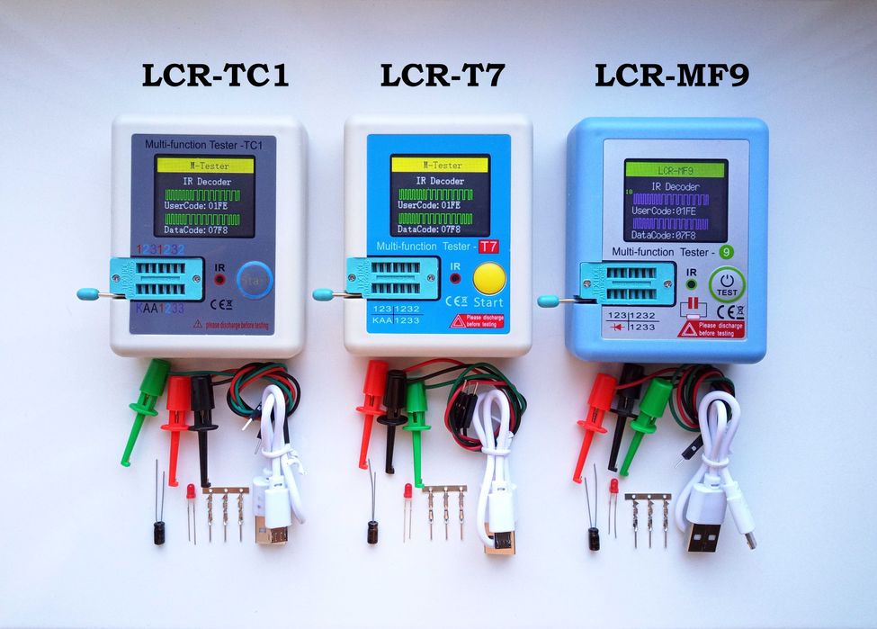 ПОДАРОК! Улучшенные тестеры радиодеталей LCR-TC1, LCR-T7, LCR-MF9