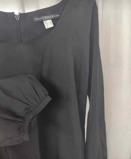Vestido Preto Manga Comprida