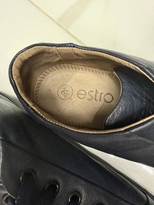 Продаю стильні сині шкіряні кеди Estro, розмір 44