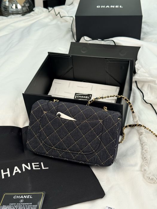 Сумка Chanel Classic Flap Mini Denim Blue