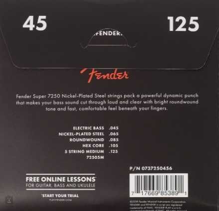 Struny Fender 72505M do gitary basowej 5-strunowej