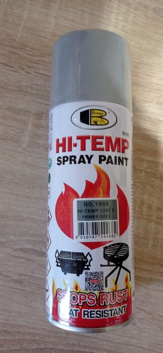 Жаростойкая спрей-краска 650 С⁰ ,520мл.