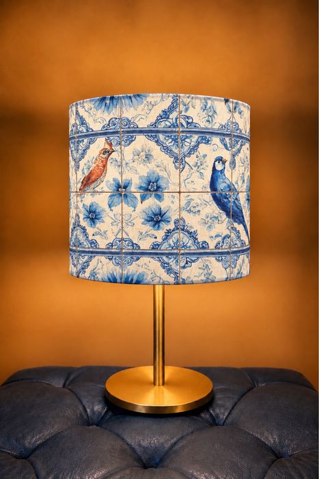 abajur modelo reto Azulejo D25cm