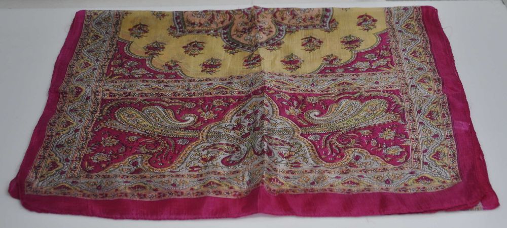 Szal Apaszka Szalik Chustka Damska Jedwabna Jedwab z Indii 170x50cm