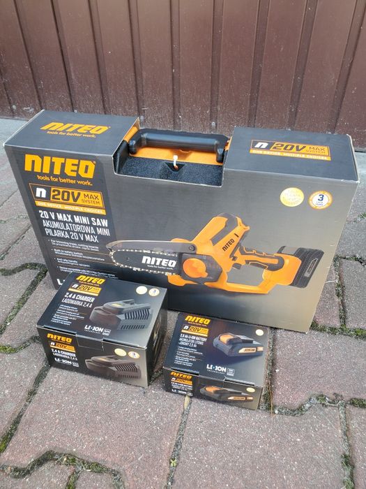 Akumulatorowa mini pilarka Niteo 20V Max + akumulator + ładowarka