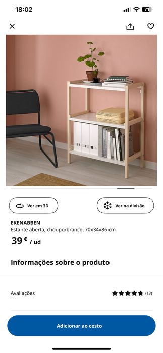 3 estantes / moveis brancos EKENABBEN IKEA