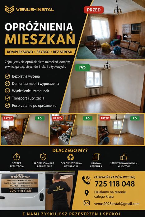 Opróżnianie Pomieszczeń / Transport gabarytów