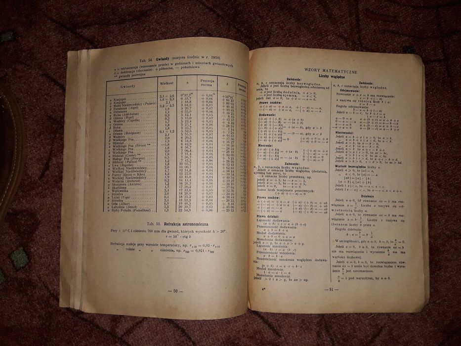 Tablice matematyczno fizyczne czterocyfrowe