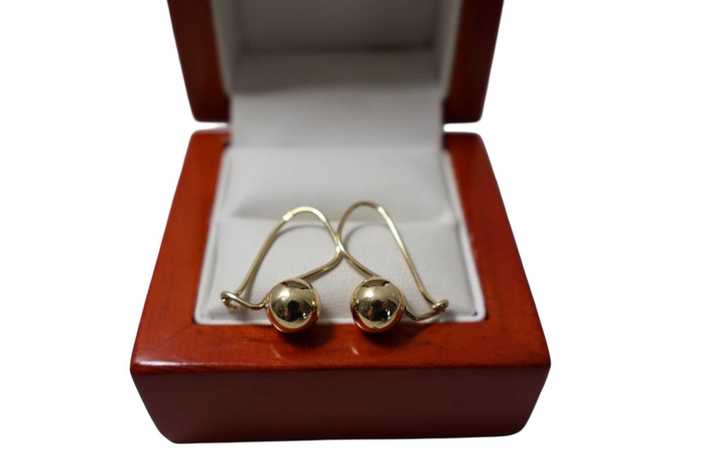 wspaniałe złote kolczyki  1,98G 585