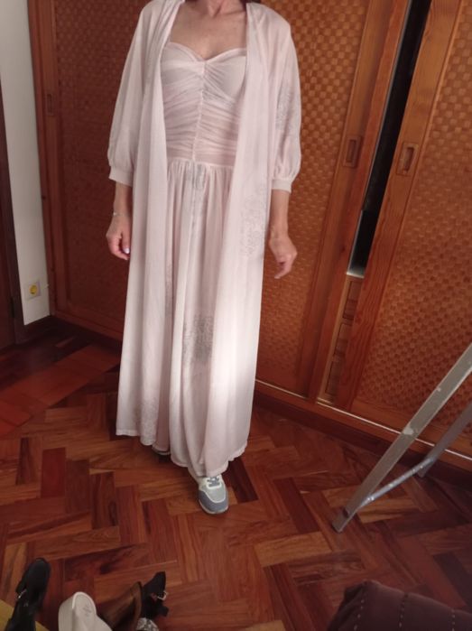 Camisa de dormir com robe