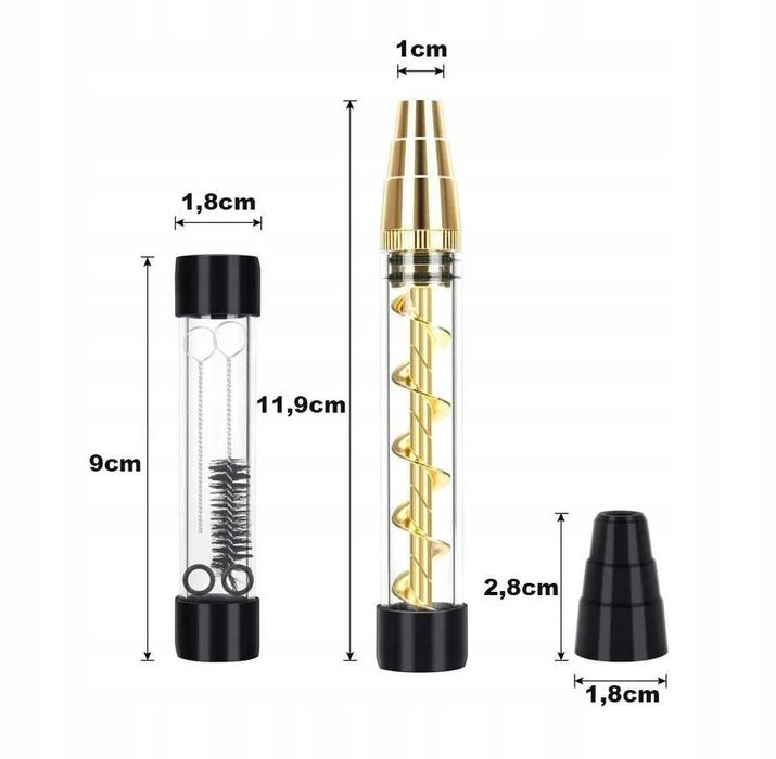 Szklana Fajka Joint Blunt Rurka Śruba Lufka THC CBD Marihuana Prezent