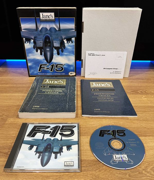 Jane's F-15 (PC PL 1998) BIG BOX polskie premierowe wydanie IPS