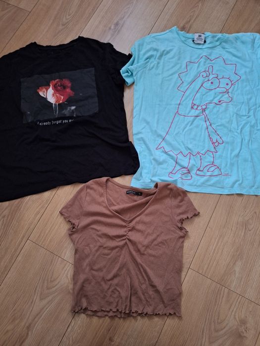 3szt. T-shirt koszulka kr.rękaw roz.S