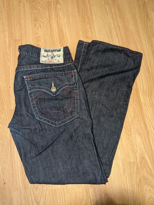 true religion W33 ricky straight jeans flaps