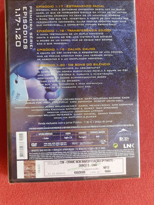 6 DVD filmes CSI