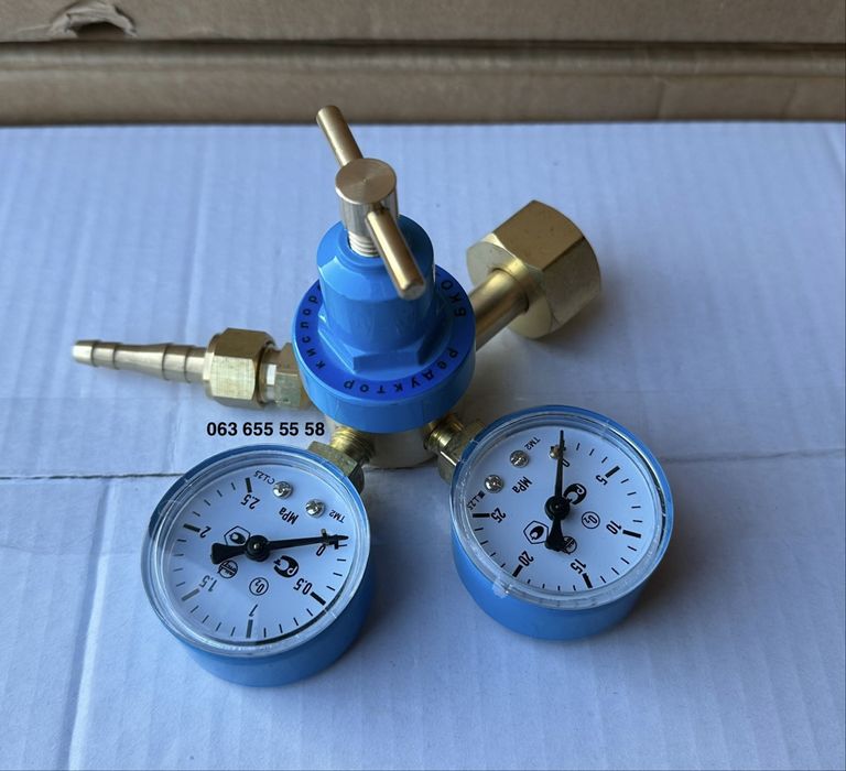 Редуктор кислородный БКО-50 с манометром, Латунный корпус (малый)