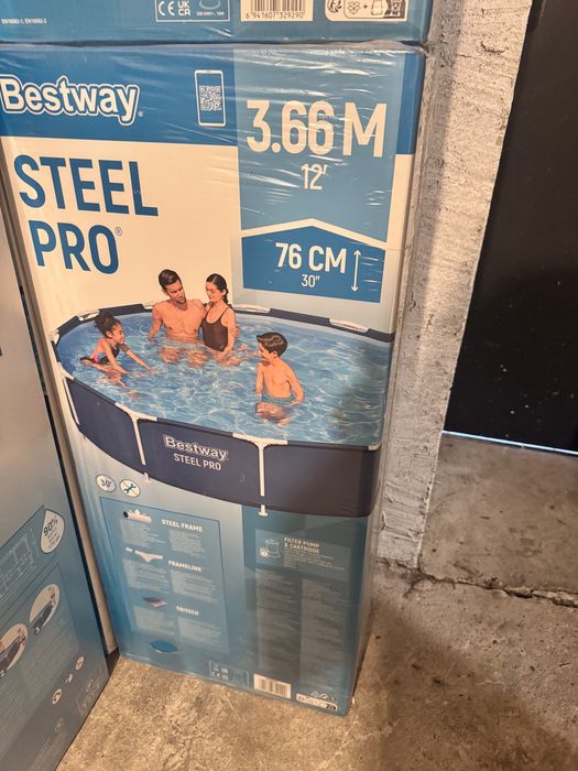 Nowy Basen stelażowy ogrodowy zestaw z pompą 366X 76 CM BESTWAY 56681