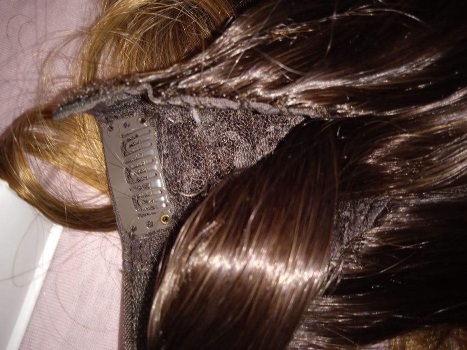 Бусы стекло новые шиньон хвост