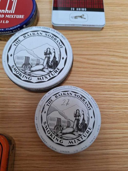 Lote de 10 Latas de Tabaco, vazias, de coleção-Antigas