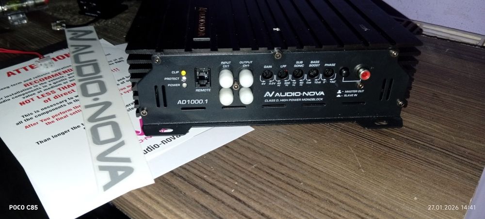 Wzmacniacz Audio Nova AD1000.1 – USZKODZONY / do naprawy / komplet / k