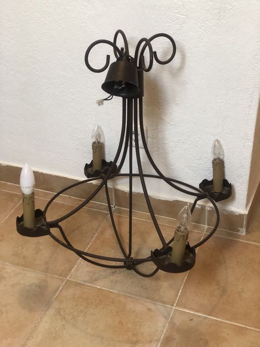 Candeeiro de tecto  ferro forjado