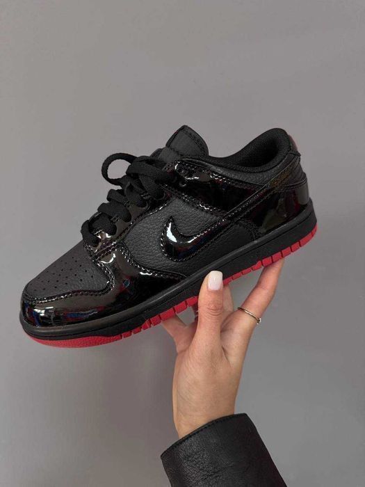 Кросівки Nike SB Dunk Low Black/Red Lacquer premium | Кроссовки Найк жіночі чоловічі