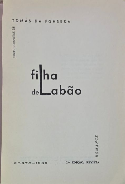 Livro - Filha de Labão - Tomás da Fonseca - Ref:Part-3