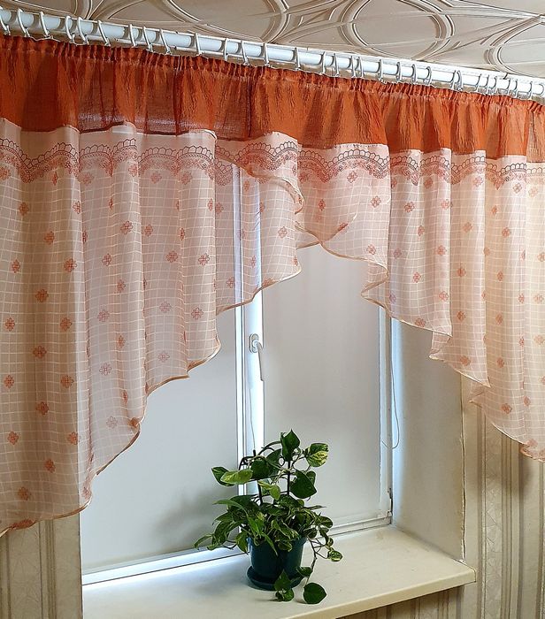 Занавеска тюль на кухню  в детскую штора гардина  ламбрекен